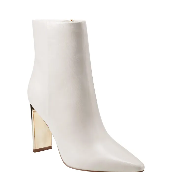 Women Marc Fisher Booties Talyna Dress Bootie Chic Cream Leather