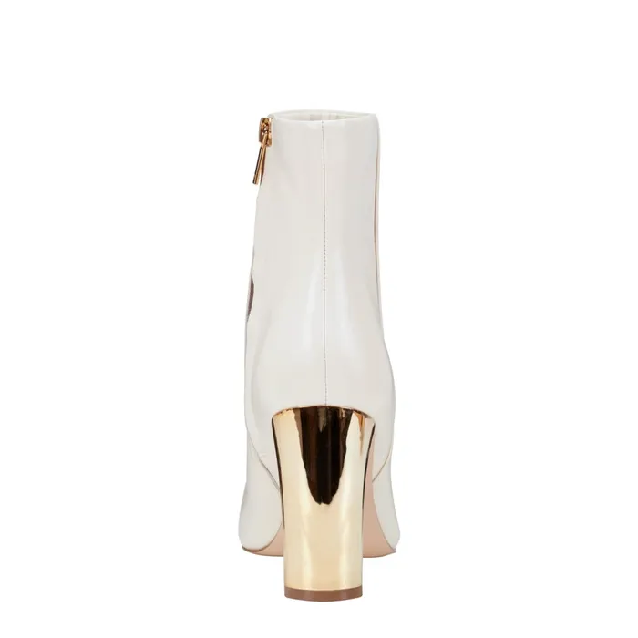 Women Marc Fisher Booties Talyna Dress Bootie Chic Cream Leather