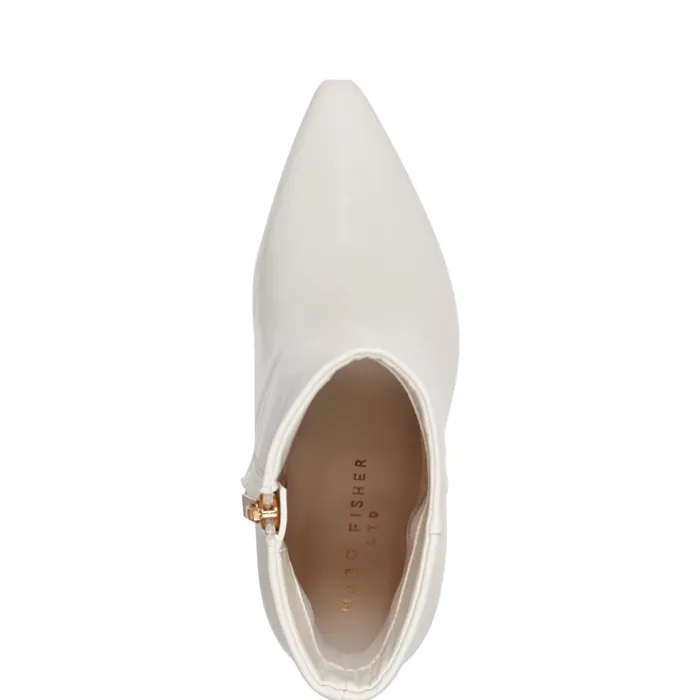 Women Marc Fisher Booties Talyna Dress Bootie Chic Cream Leather
