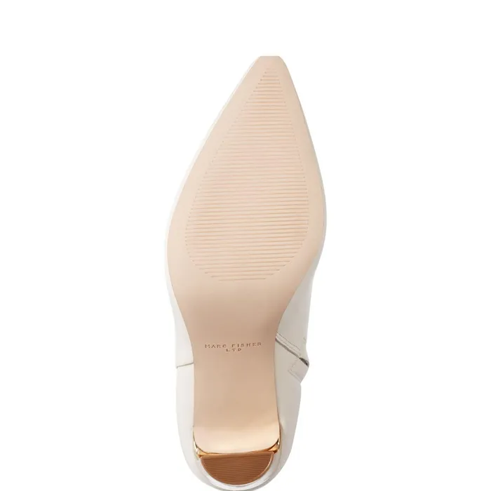 Women Marc Fisher Booties Talyna Dress Bootie Chic Cream Leather