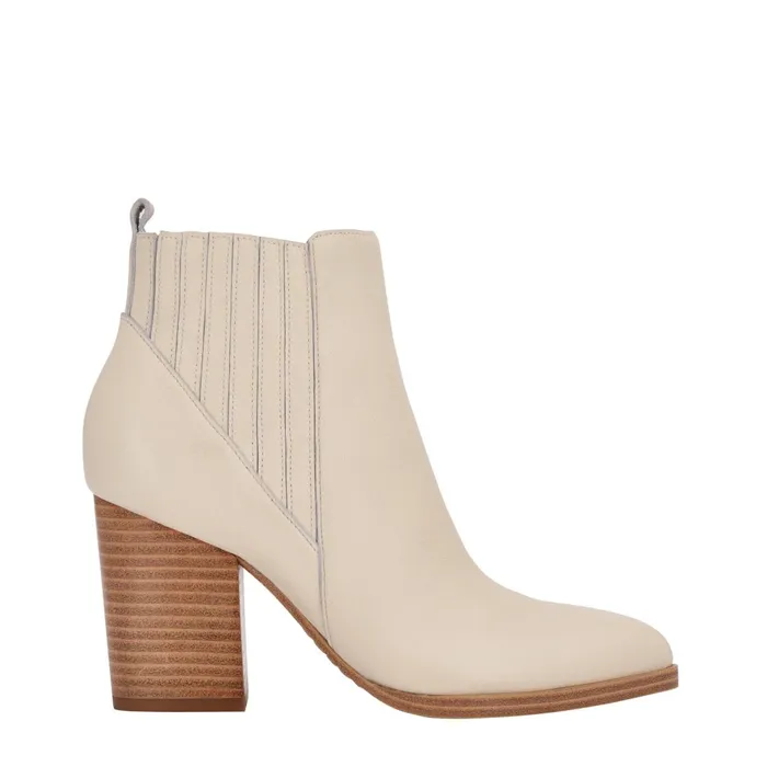 Women Marc Fisher Boots and Booties Alva Pointy Toe Bootie Chic Cream Leather Women Marc Fisher Boots and Booties Alva Pointy Toe Bootie Chic Cream Leather