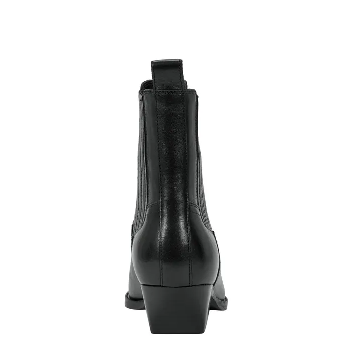 Women Marc Fisher Boots and Booties Pryce Western Bootie Black Leather