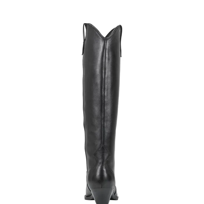 Women Marc Fisher Boots Ander Western Boot Black Leather