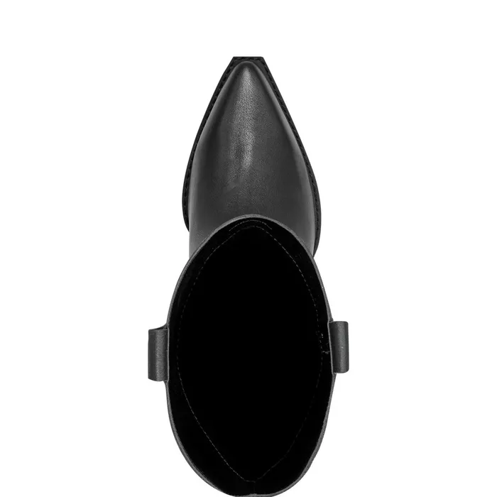 Women Marc Fisher Boots Roselle Western Boot Black Leather