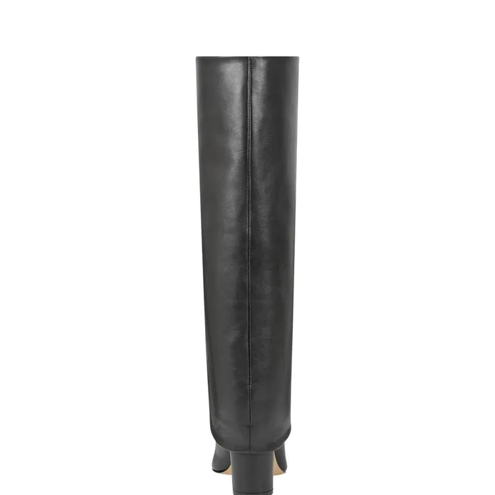 Women Marc Fisher Dress Boots Leina Block Heel Pointy Toe Dress Boot Black