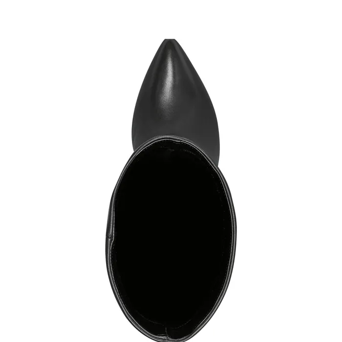 Women Marc Fisher Dress Boots Leina Block Heel Pointy Toe Dress Boot Black