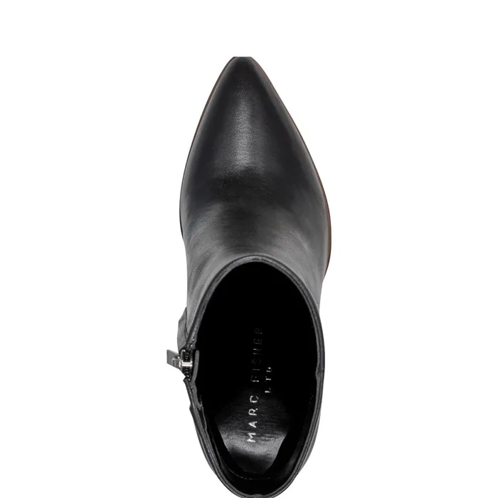 Women Marc Fisher Dress Boots Melysa Dress Bootie Black Leather