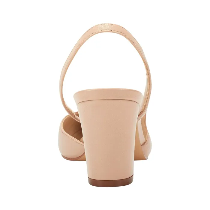 Women Marc Fisher Heels and Pumps Laynie Block Heel Pump Natural
