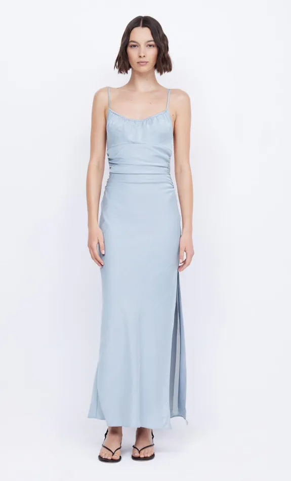 Women MARI LOU GATHERED MAXI DRESS 8211 DOVE BLUE Bec Bridge Bridesmaid Dresses