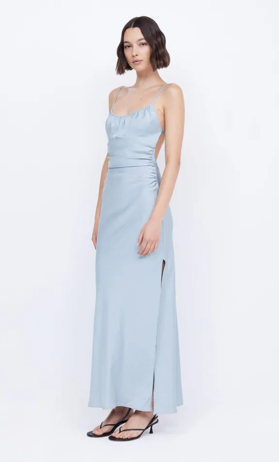 Women MARI LOU GATHERED MAXI DRESS 8211 DOVE BLUE Bec Bridge Bridesmaid Dresses