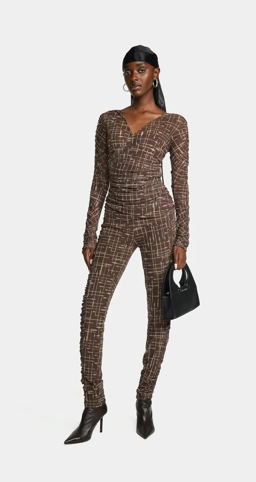 Women Martini Brown Rania Leggings Daily Paper Pants Women Martini Brown Rania Leggings Daily Paper Pants