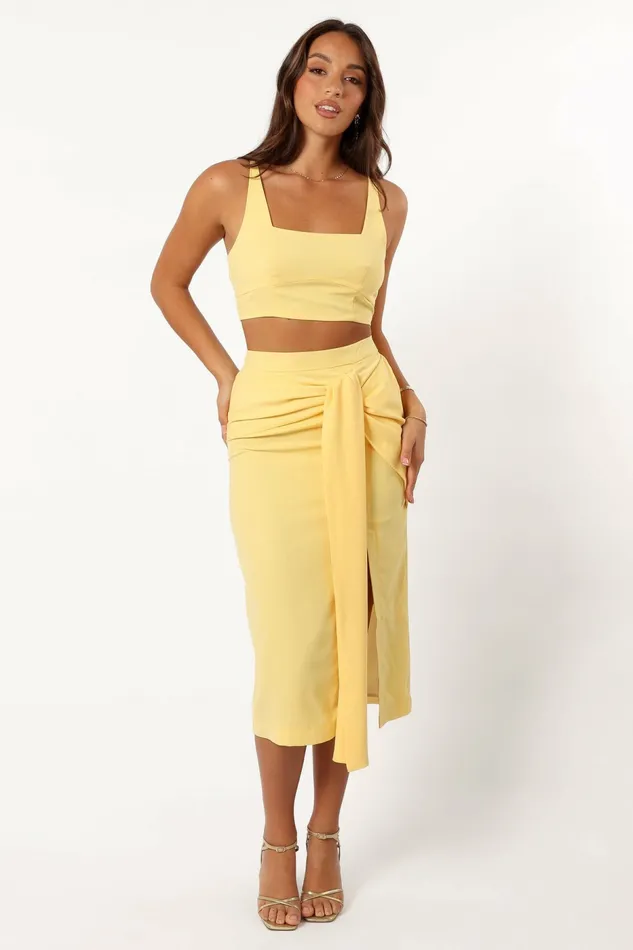 Women Matching Sets Petal and Pup Zanita Set Yellow