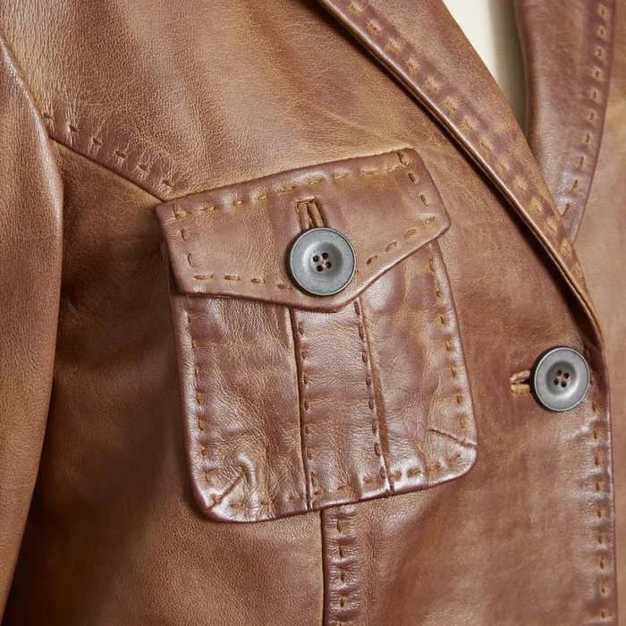 Women Mckenna Leather Blazer Honey Brown Sundance Catalog Jackets and Coats Women Mckenna Leather Blazer Honey Brown Sundance Catalog Jackets and Coats