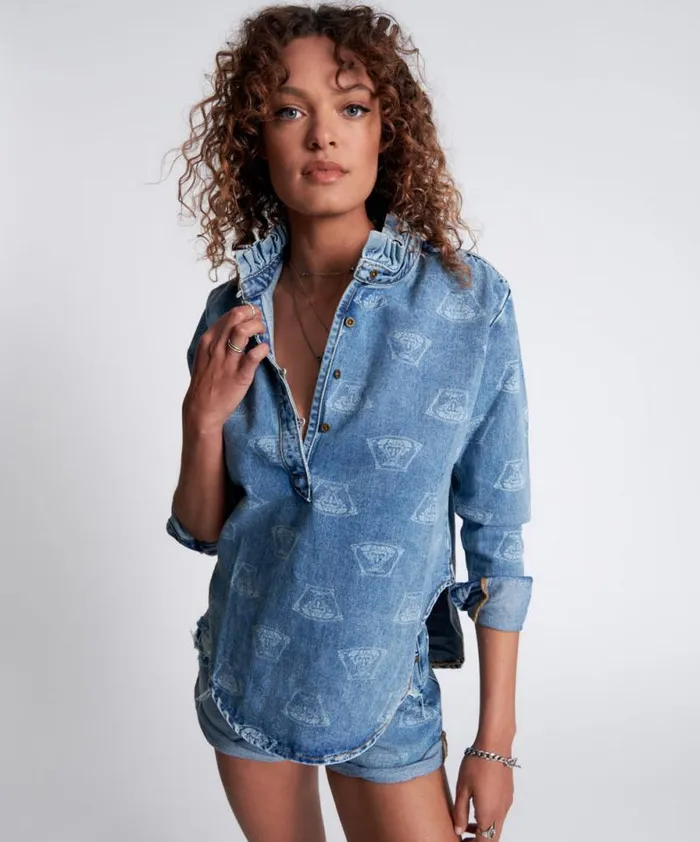 Women MEDUSA CHRYSLER DENIM SHIRT One Teaspoon Denim Tops