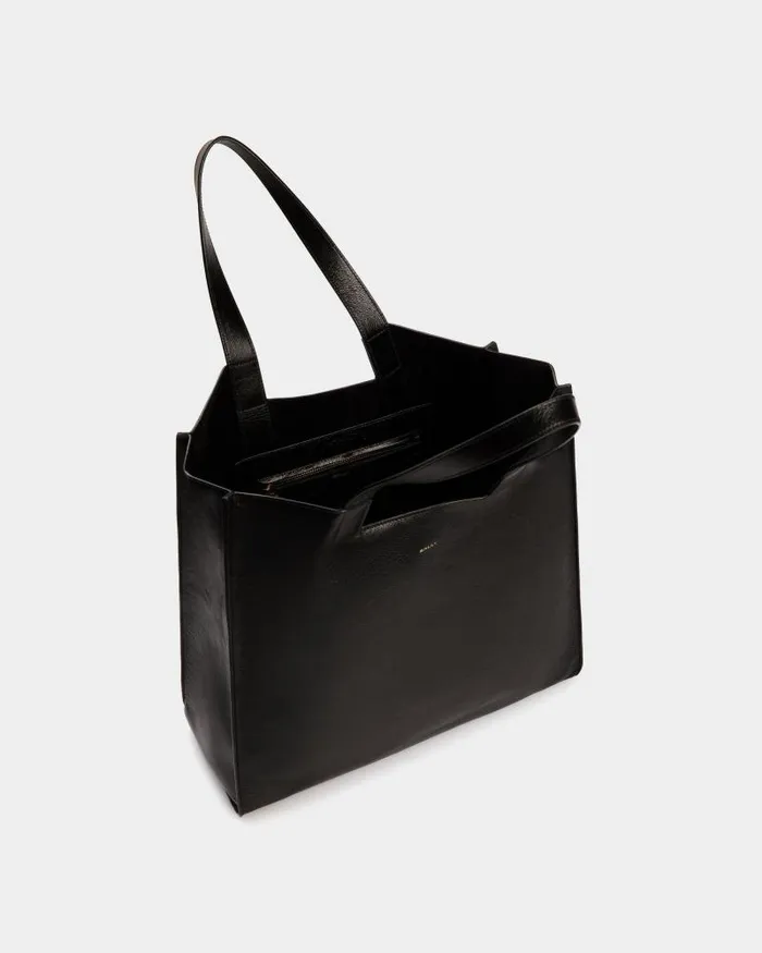 WomenMen Bally Tote Bags Easy Bally Tote In Black Leather Black WomenMen Bally Tote Bags Easy Bally Tote In Black Leather Black