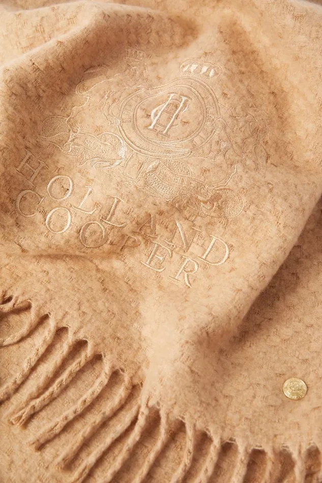 WomenMen Scarves Holland Cooper HC Chelsea Scarf Camel WomenMen Scarves Holland Cooper HC Chelsea Scarf Camel
