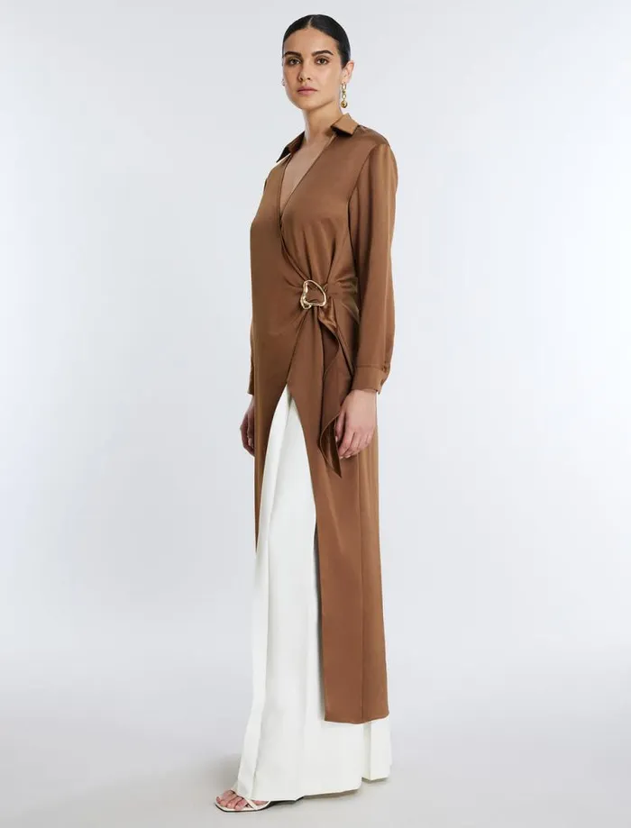 Women Millie Wrap Tunic Top Monks Robe BCBG Tops Women Millie Wrap Tunic Top Monks Robe BCBG Tops