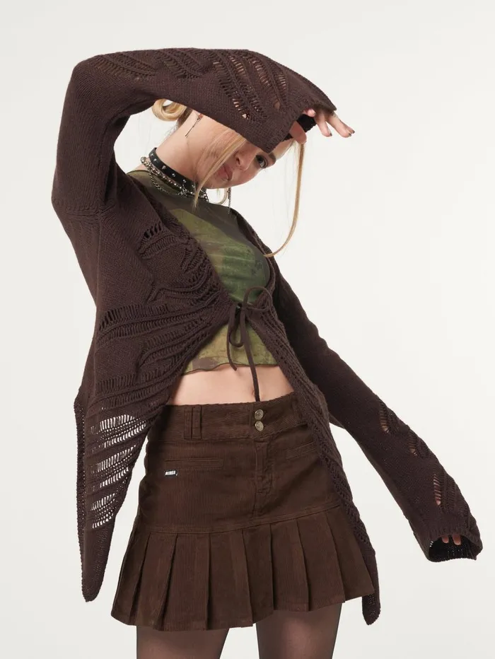 Women Minga London Jackets and Cardigans Fairy Asymmetric Tie Front Cardigan