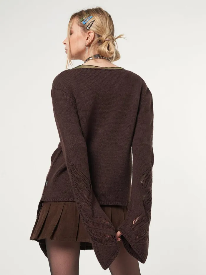 Women Minga London Jackets and Cardigans Fairy Asymmetric Tie Front Cardigan