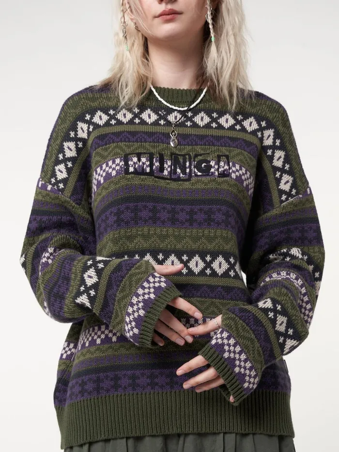 Women Minga London Knitwear Aspen Jacquard Knit Jumper