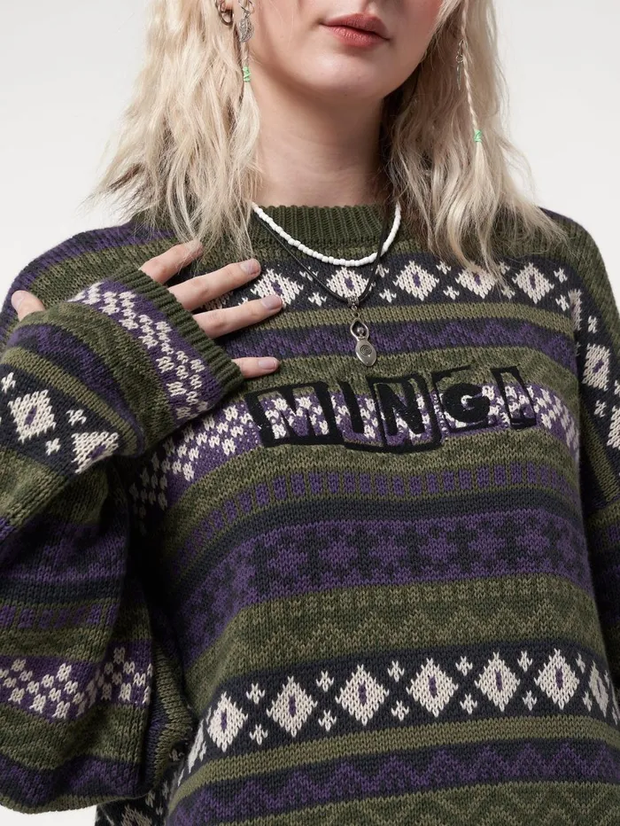 Women Minga London Knitwear Aspen Jacquard Knit Jumper