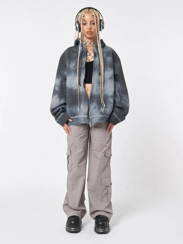 Women Minga London Sweaters and Hoodies Minga Tie Dye Zip Up Hoodie
