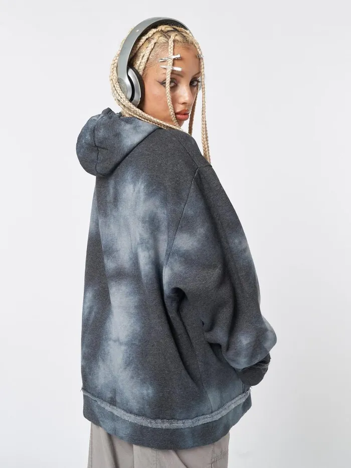 Women Minga London Sweaters and Hoodies Minga Tie Dye Zip Up Hoodie