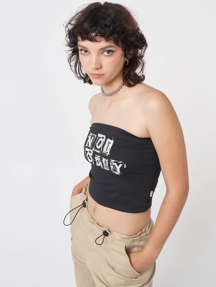 Women Minga London Tops and TShirts Not Today Black Tube Top