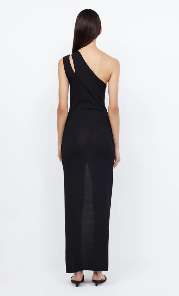 Women MIRA ASYM KNIT MAXI DRESS 8211 BLACK Bec Bridge Wedding Guest