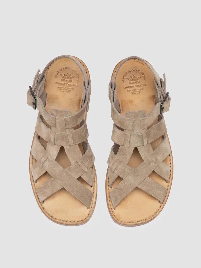Women Officine Creative Footwear GANEMA 105 Taupe Suede Sandals Women Officine Creative Footwear GANEMA 105 Taupe Suede Sandals