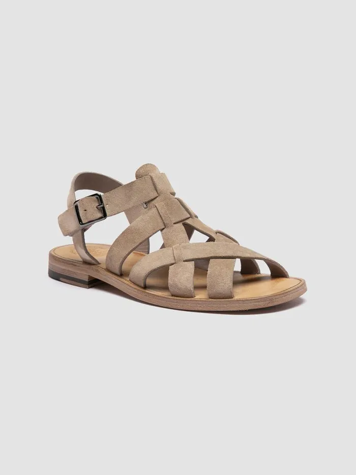 Women Officine Creative Footwear GANEMA 105 Taupe Suede Sandals Women Officine Creative Footwear GANEMA 105 Taupe Suede Sandals
