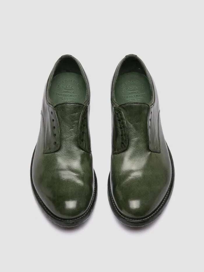 Women Officine Creative Footwear LEXIKON 012 Green Leather Derby Shoes Women Officine Creative Footwear LEXIKON 012 Green Leather Derby Shoes