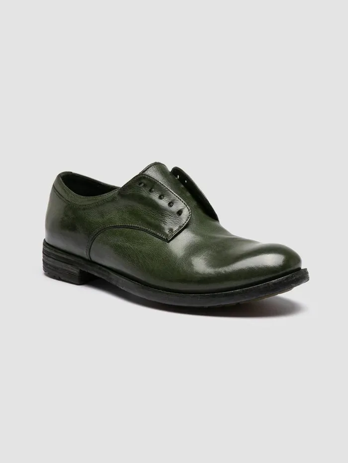 Women Officine Creative Footwear LEXIKON 012 Green Leather Derby Shoes Women Officine Creative Footwear LEXIKON 012 Green Leather Derby Shoes