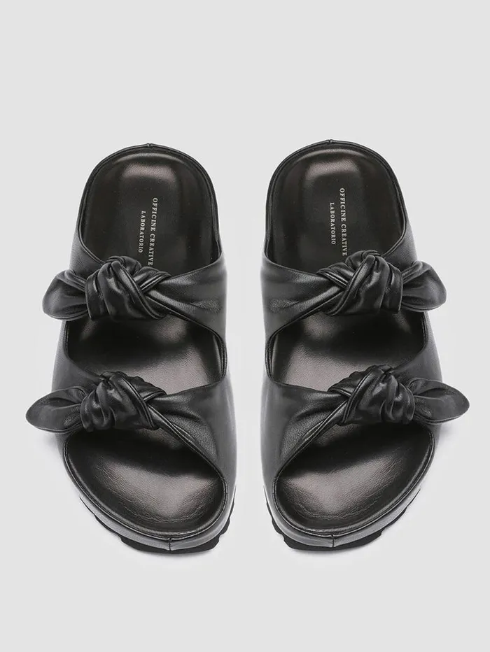 Women Officine Creative Footwear PELAGIE 010 Black Woven Leather Sandals Women Officine Creative Footwear PELAGIE 010 Black Woven Leather Sandals