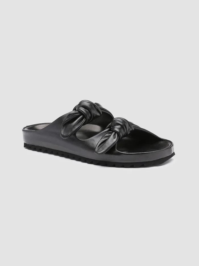 Women Officine Creative Footwear PELAGIE 010 Black Woven Leather Sandals Women Officine Creative Footwear PELAGIE 010 Black Woven Leather Sandals