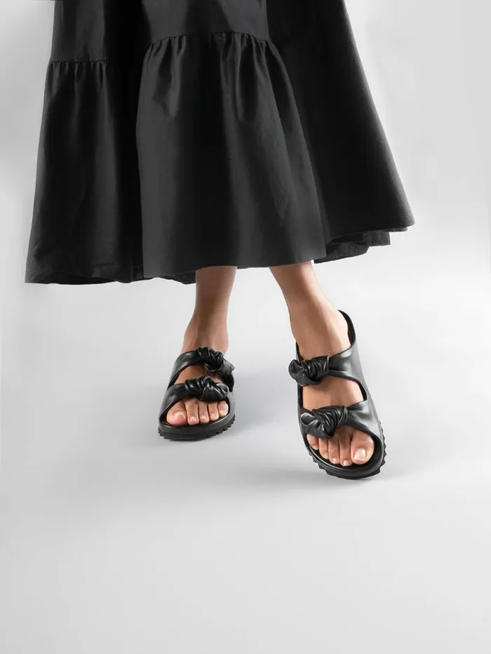 Women Officine Creative Footwear PELAGIE 010 Black Woven Leather Sandals Women Officine Creative Footwear PELAGIE 010 Black Woven Leather Sandals