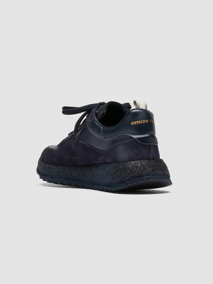 Women Officine Creative Footwear RACE RUBREX 101 Blue Leather And Suede Low Top Sneakers Women Officine Creative Footwear RACE RUBREX 101 Blue Leather And Suede Low Top Sneakers