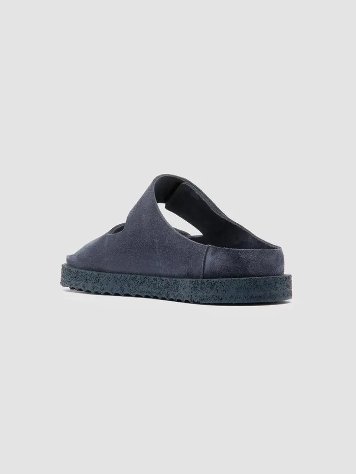 Women Officine Creative Footwear SANDS 105 Blue Suede Slide Sandals Women Officine Creative Footwear SANDS 105 Blue Suede Slide Sandals