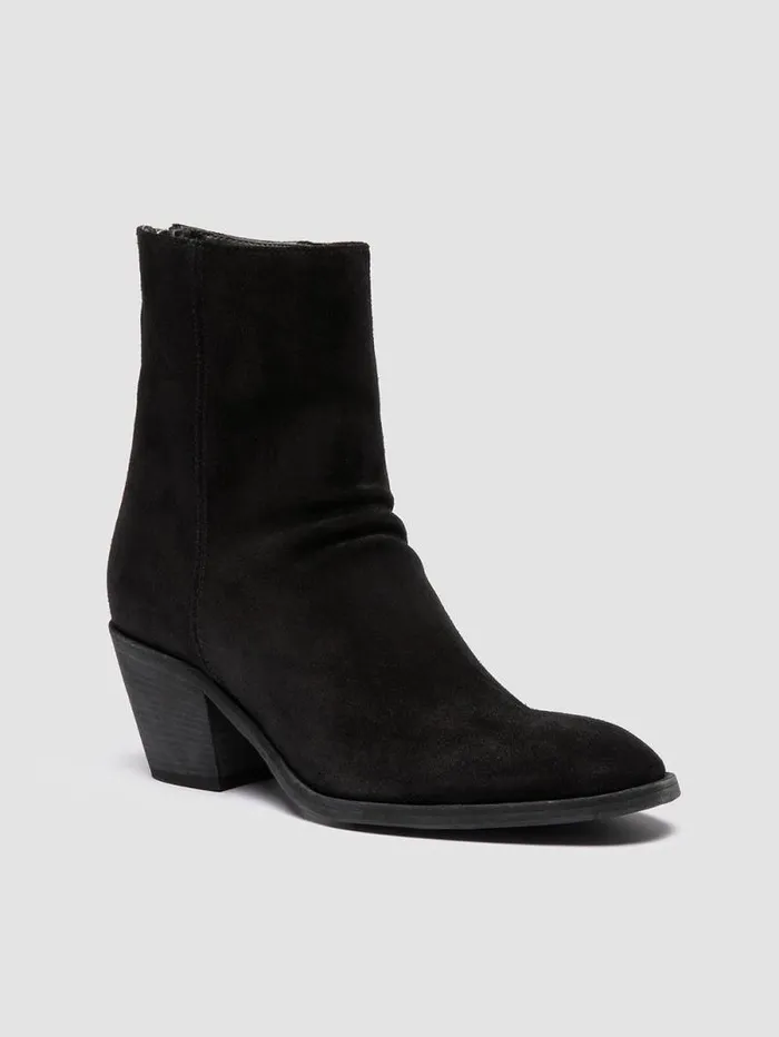 Women Officine Creative Footwear SYDNE 010 Black Suede Zipped Boots Women Officine Creative Footwear SYDNE 010 Black Suede Zipped Boots