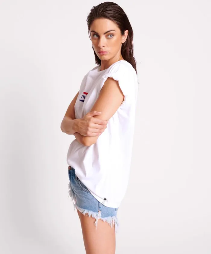 Women OVERSIZED RETRO LOGO CREW TEE One Teaspoon Tees and Tanks Women OVERSIZED RETRO LOGO CREW TEE One Teaspoon Tees and Tanks