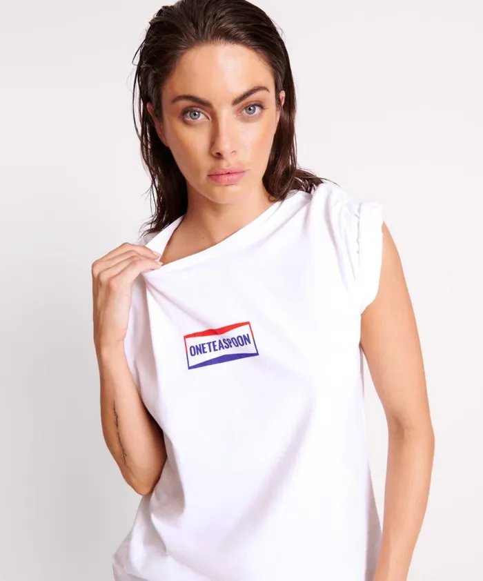 Women OVERSIZED RETRO LOGO CREW TEE One Teaspoon Tees and Tanks Women OVERSIZED RETRO LOGO CREW TEE One Teaspoon Tees and Tanks