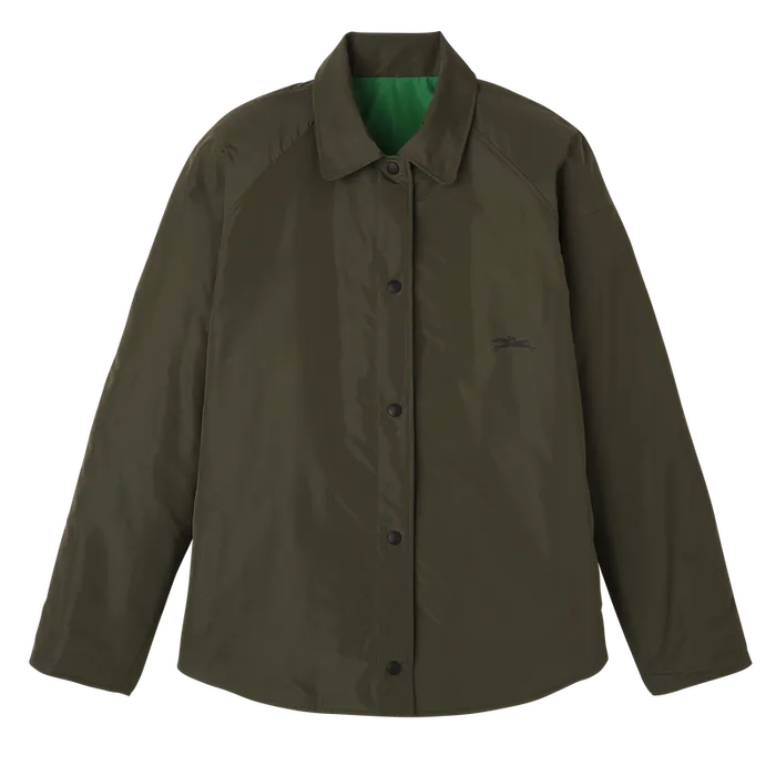 Women Padded blouson KhakiGreen Coats and Jackets Longchamp