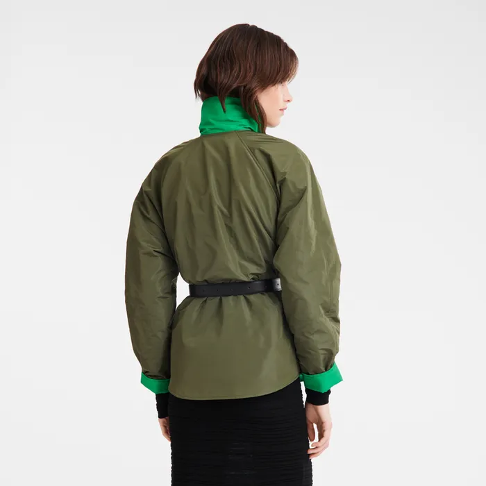 Women Padded blouson KhakiGreen Coats and Jackets Longchamp Women Padded blouson KhakiGreen Coats and Jackets Longchamp
