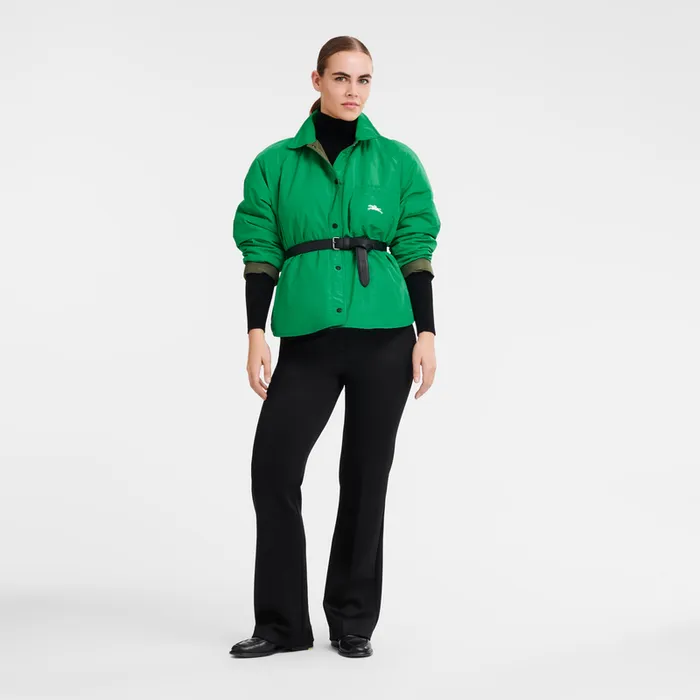 Women Padded blouson KhakiGreen Coats and Jackets Longchamp Women Padded blouson KhakiGreen Coats and Jackets Longchamp
