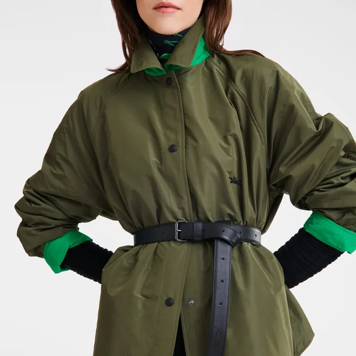 Women Padded blouson KhakiGreen Coats and Jackets Longchamp Women Padded blouson KhakiGreen Coats and Jackets Longchamp