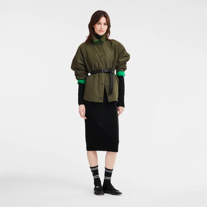 Women Padded blouson KhakiGreen Coats and Jackets Longchamp Women Padded blouson KhakiGreen Coats and Jackets Longchamp