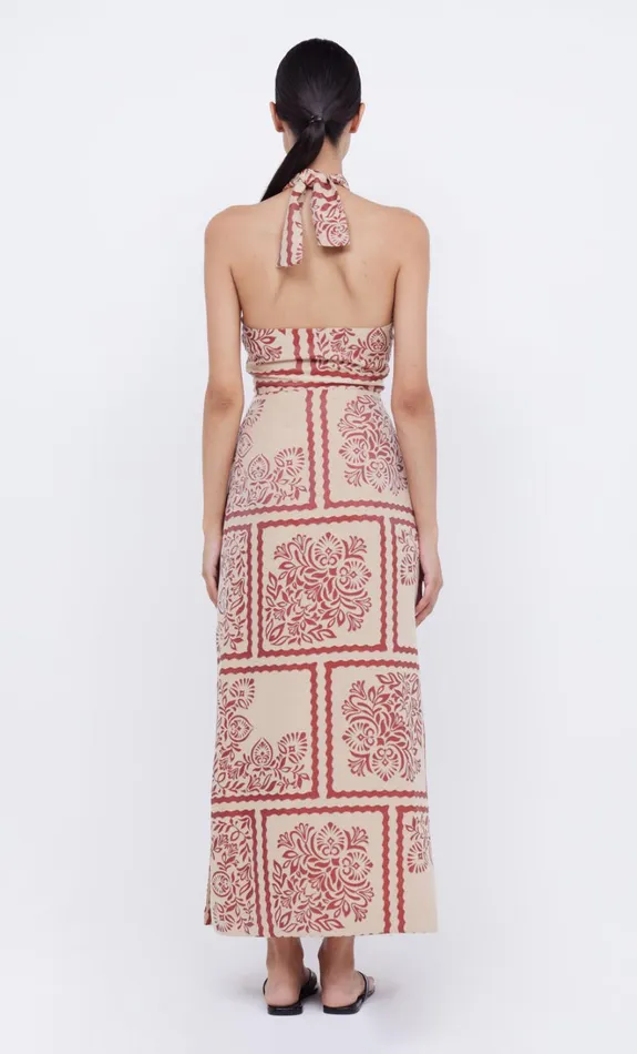 Women PALM BLISS HALTER MAXI 8211 SAHARA JACQUARD Bec Bridge Maxi Dresses