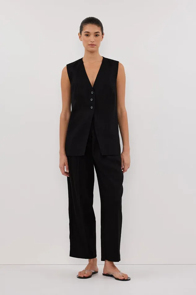 Women Pants DISSH BRAX BLACK TAPERED PANT