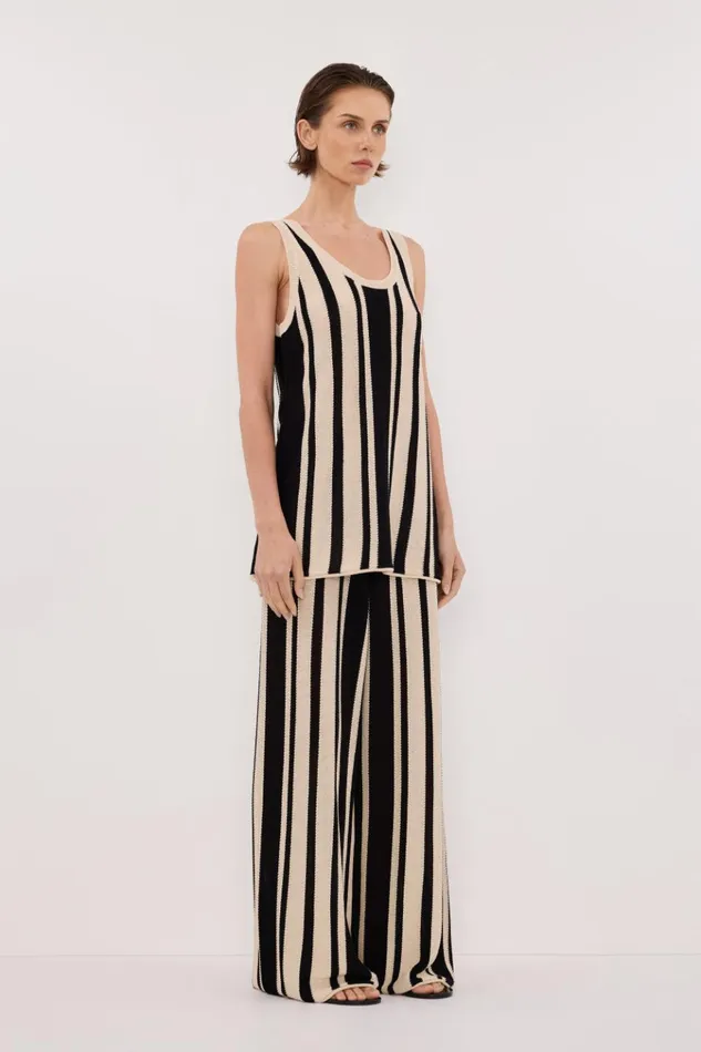 Women Pants DISSH DELPHI STRIPE WIDE LEG KNIT PANT