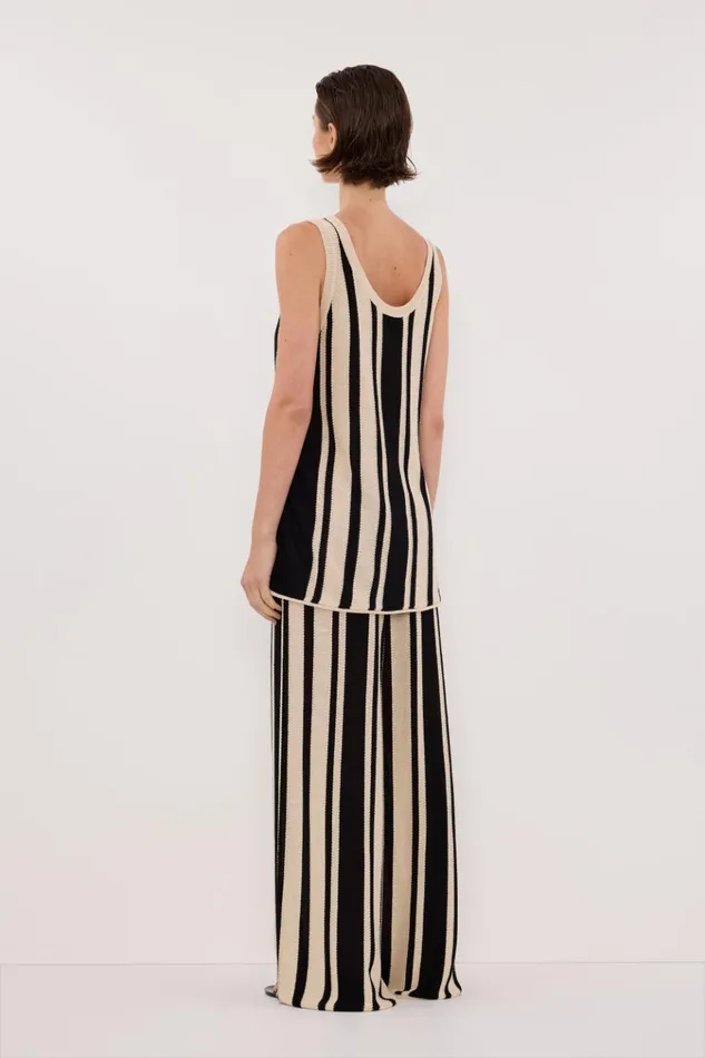 Women Pants DISSH DELPHI STRIPE WIDE LEG KNIT PANT